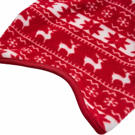 Blueberry Pet Dog Christmas Sweater - Warm & Soft Ugly Reindeer & Snowflake Fleece Jacket, Back Length 18" - Award-Winning Dog Sweater, America's Best Petcare Brands 2022 & 2021