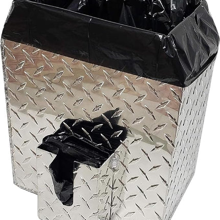 ActiveDogs Dog Poop Bucket Pet Waste Container - Heavy Duty Dog Poop Trash Can Outside Disposal Pail - A Rust-Resistant, Aluminium Metal, 5 Gallon Pail - Made in USA