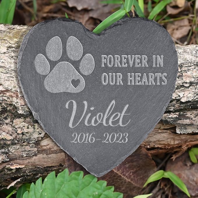 Pet Memorial Stones, Gifts Personalized, Loss of Dog Sympathy Gifts, Bereavement for Pet, Grave Headstone, Design A