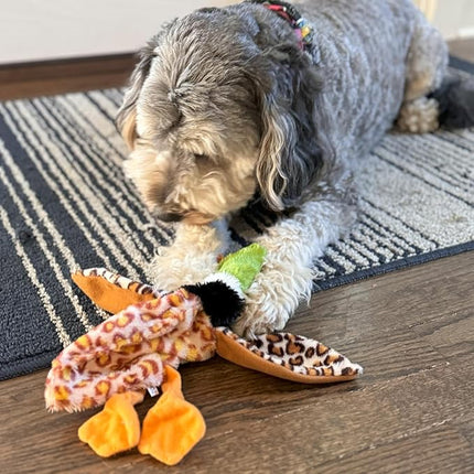 SPOT Skinneeez Mini Mallard Duck 13 Inch Stuffing-Free Plush Squeaky Dog Toy – Soft Interactive Toy for Small and Medium Dogs – Mess-Free Play for Light & Moderate Chewers – Assorted Styles