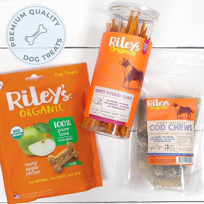 Riley's 6 Inch Beef Collagen Sticks for Dogs, Collagen Chews for Dogs, Bully Stick & Rawhide Alternative, Long Lasting, No Raw Hide Chews, Single Ingredient Dog Treat - 5 ct