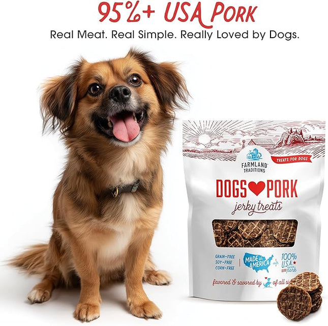 Farmland Traditions New Filler Free Dogs Love Pork Premium Jerky Treats for Dogs (5 oz.)