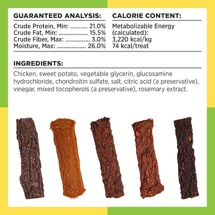 BIXBI Hip & Joint Support Chicken Jerky Dog Treats, 12 oz - USA Made Grain Free Dog Treats - Glucosamine, Chondroitin for Dogs - High in Protein, Antioxidant Rich, Whole Food Nutrition, No Fillers