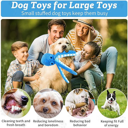 Dog Toys for Large Dogs：Squeaky Interactive Dog Toys with Soft Fabric for All Breed Sizes- Puppy Toys to Keep Them Busy