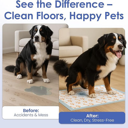 American Kennel Club Advanced Puppy Pads with Color-Changing Health+ Indicator and Ultra Absorbent Quick Dry Gel – 28''x30'' Leakproof Training Pads for Dogs – Fresh Scented – 50 Count, X-Large