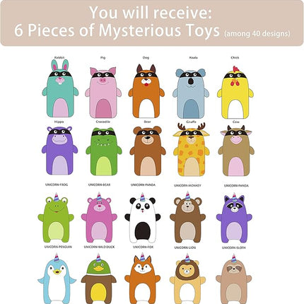 Jalousie 5 Pack Tough Plush Animal Dog Toys Assortment Value Bundle Dog Squeaky Toys Assortment Puppy Pet Mutt Dogs Toy Squeak Toy for Snall Medium Large Breeds (6 Pack Surprise Mix)