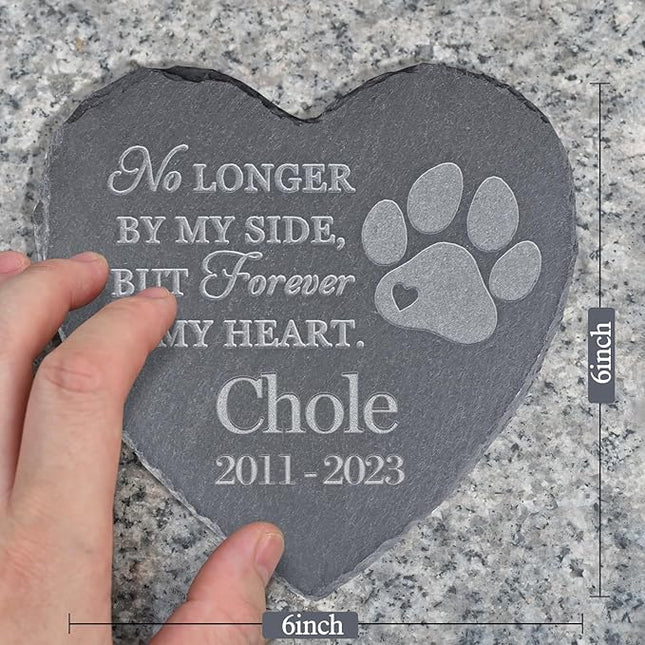 Loss of Dog Memorial Stones - Personalized in Memory of Dog Gifts - Pet Loss Gifts - Cat Memorial Gifts - Personalized Pet Sympathy Tombstone - Paw Print Memory Headstone - 4*4 Inches Memorial Stone