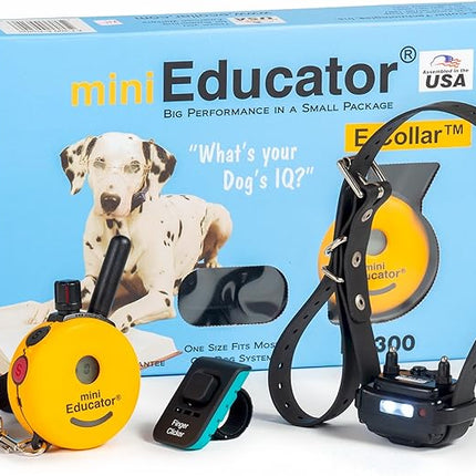 Educator E-Collar Humane Dog Training Collar with Remote, 100 Safe Tapping Stimulation Levels, Night Light, Waterproof, Rechargeable, 1/2 Mile 1 Small-Medium Dog, Yellow