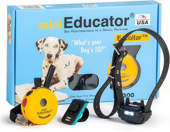 Educator E-Collar Humane Dog Training Collar with Remote, 100 Safe Tapping Stimulation Levels, Night Light, Waterproof, Rechargeable, 1/2 Mile 1 Small-Medium Dog, Yellow