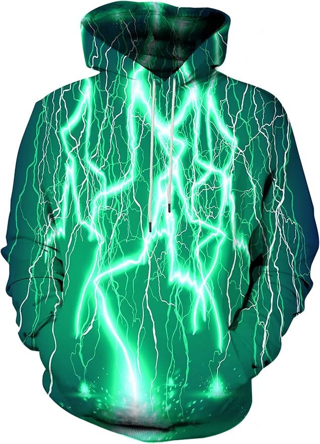 Yasswete Unisex Adults 3D Printed Fashion Hoodies for Men Women Pullover Novelty Sweatshirts with Big Pockets