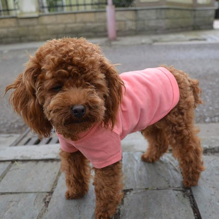 Lovelonglong 2019 Pet Clothing Dog Costumes Basic Blank T-Shirt Tee Shirts for Small Dogs Lotus Pink L