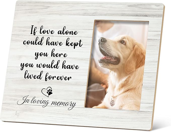 SRADMO Dog Memorial Picture Frame,Dog Frames For Pictures Memorial,Pet Memory Picture Frame,Pet Dog Cat Memorial Photo Frame 4x6,Dog Picture Frames For Dogs That Passed,Passed Away Dog Memorial Gifts (colour-1)