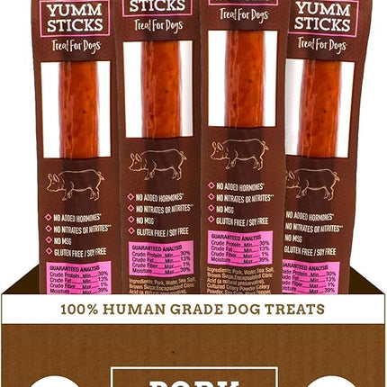 etta says! Yumm Sticks - Real Meat Pork Dog Jerky Treats - Human Grade - Made in The USA (12 Count Pack of 1)