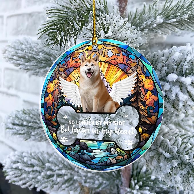 Pavo Personalized Pet Photo Ornaments, Cat Memorial Gifts for Loss of Cat, Dog Memorial Gifts for Loss of Dog, Personalized Christmas Ornaments 2025, Custom Christmas Ornament 4–6 Inches