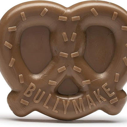 BULLYMAKE Brown Tough Chew Pretzel Toy for Dogs, Durable Nylon Dog Toys for Aggressive Chewers, Dental Stimulating, Tough Chew, Boredom Busting, Pet Supplies, Made in USA