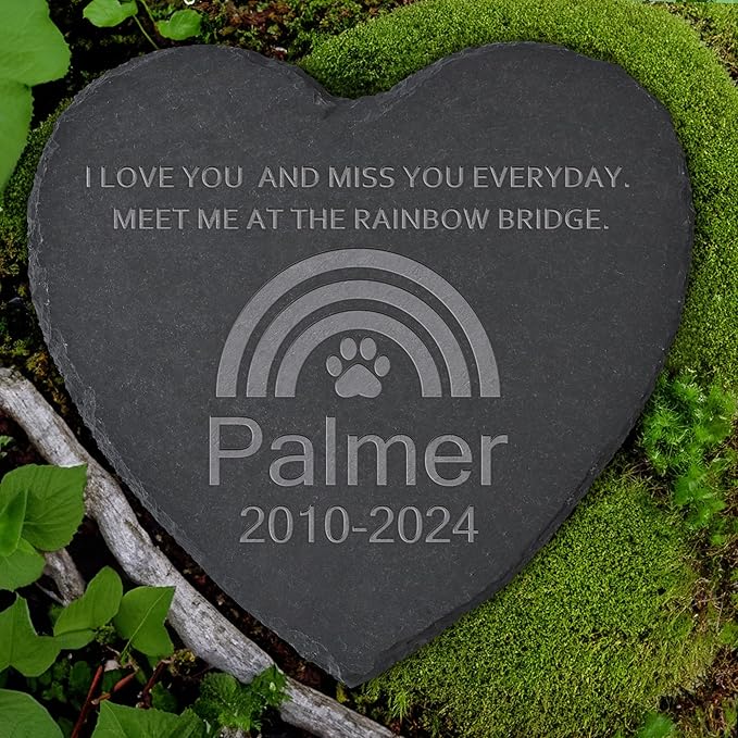 Personalized Pet Memorial Stone, Dog Memorial Gifts for Loss of Dog, Pet Loss Gifts, Pet Memorial, Loss of Dog Sympathy Gift, Dog Remembrance Gift, Pet Bereavement Gifts - Love & Miss