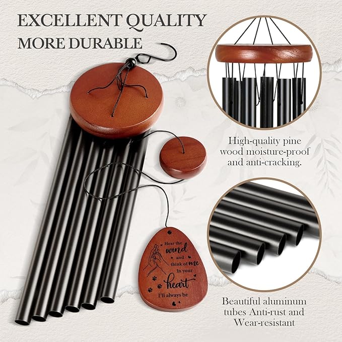 SteadStyle Pet Memorial Gifts for Dogs, Dog Memorial, Pet Memorial Wind Chime, Loss of a Dog Sympathy Gift, in Memory of Dogs Cats Gifts,Remembrance Bereavement Gift 25.5 in