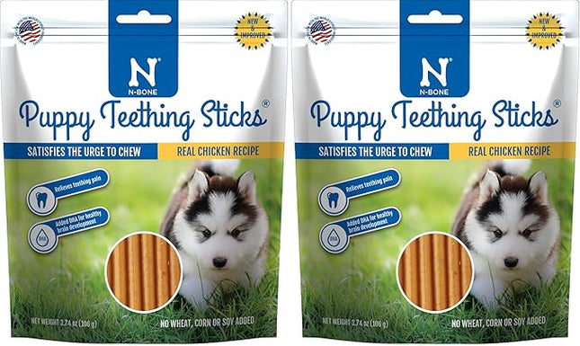 N-Bone Puppy Teething Treats,Chicken, 3.74 oz (111150) (Pack of 2)