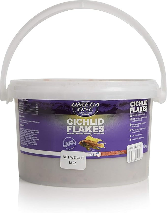 Omega One Cichlid Flakes, 12 Ounce (Pack of 1)