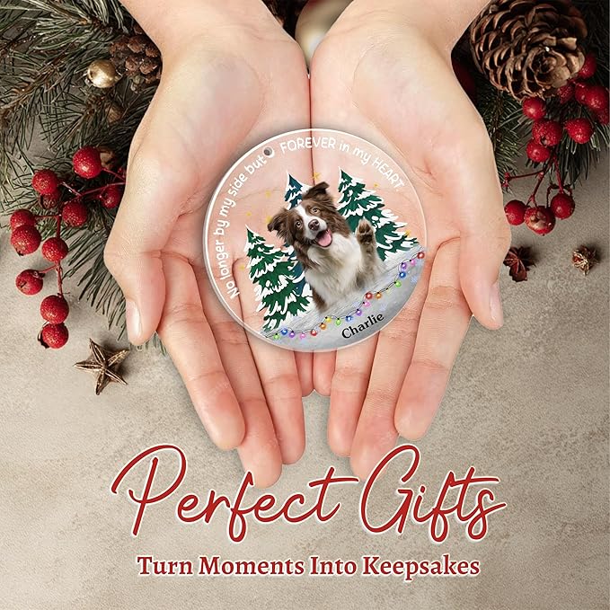 Pavo Personalized Picture Frame Pet Memorial Gifts for Dogs, Cats, Pets - Personalized Decorative Hanging Ornaments 4–6 Inches, Loss of Dog Sympathy Gift, Cat Memorial Gifts for Loss of Cat