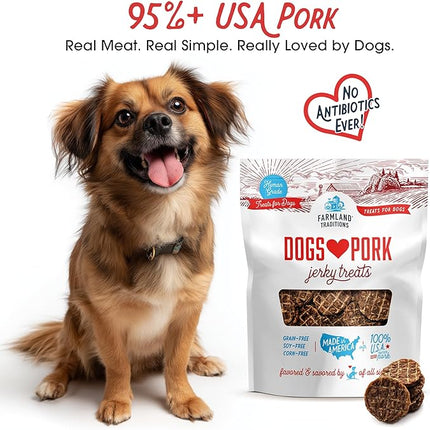 Farmland Traditions New Filler Free Dogs Love Pork Premium Jerky Treats for Dogs 2.5 Pound (Pack of 1).