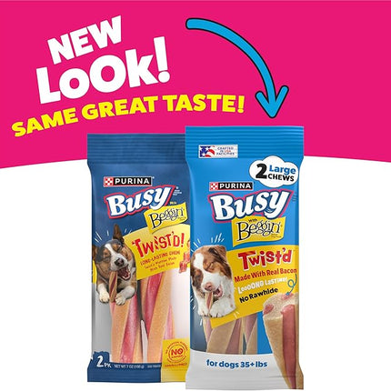 Purina Busy with Beggin’ Twist’d Adult Dog Chew Bone Treats - (Pack of 6) 2 ct. Pouches