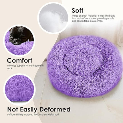 Dog Beds Large Sized Dog and Cats, 32in Pet Beds for Large Pet, Washable Indestructible Extra Large Dog Bed (Purple)