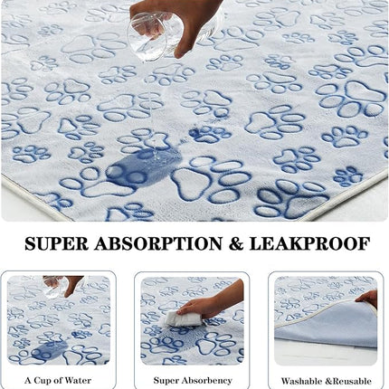 Qeils Reusable Puppy Pads, 2 Pack Washable Pee Pads for Dogs, Non Slip Wee Wee pad, Absorbent and Leakproof Training Mats for Potty, Crate, Playpen, Bed, Sofa, 23"x 36"