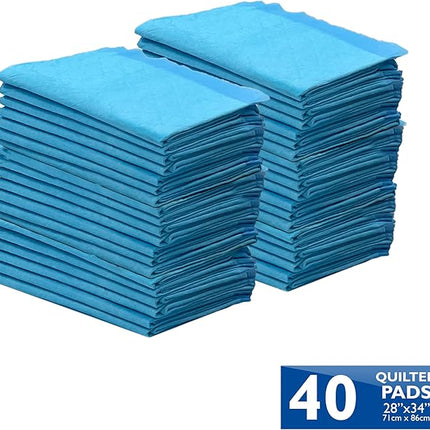 Four Paws Wee-Wee Superior Performance Unscented Extra-Large Pee Pads for Dogs & Puppies, Quilted Leak-Proof Dog Housebreaking Potty Training Floor Protection, 28" x 34", 40 Count