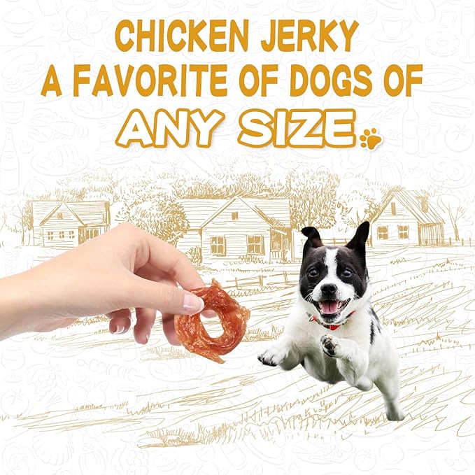 Chicken Jerky Dog Treats, Natural Dog Chicken Jerky Treats w/Taurine, Training Treats, 12.5 oz