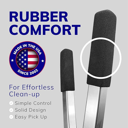 ActiveDogs Dog Poop Scooper Heavy Duty - Best Ever Dog Pooper Scooper with Teeth - Outdoor Welded Aluminum Metal & Solid Bolt Pet Waste Removal Shovel, USA Made