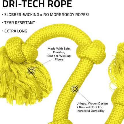 Playology Rope Toys for Dogs | Tug of War Dog Toy for Aggressive Chewers | Chicken Scented Dog Toys | Mega Rope Toy for Interactive Play