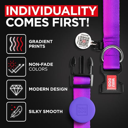 Dog Collar Nylon Dog Collar with Air Holder - Adjustable for Large Dogs, Small & Medium Dogs - Puppy Collars for Large Breed Dogs - Boy & Girl Collars