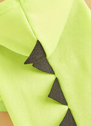 QWINEE Dinosaur Dog Hoodie Dog Warm Jacket Christmas Halloween Dog Costume Dog Clothes for Puppy Kitten Small Medium Dogs Cats Green L