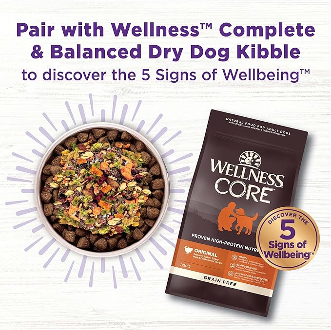 Wellness Bowl Boosters, Dog Food Topper for Small, Medium, & Large Breeds, Grain Free, Natural, Freeze Dried, Immune Health, Plant Based, 4 Ounce Bag (Pack of 1)