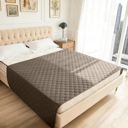 gogobunny 100% Double Sided Waterproof Dog Blanket Soft Pet Bed Cover Reversible Protect Furniture Couch Sofa Car for Puppy Cat Kids (Dark Walnut/Light Walnut, 82x120 Inch (Pack of 1))