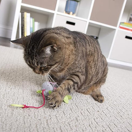 SmartyKat Bouncy Mouse Bungee Dangler Plush Cat Toy, Springy Erratic Motion for Batting & Pouncing Fun for Cats & Kittens, Randomly Selected Color, One Size