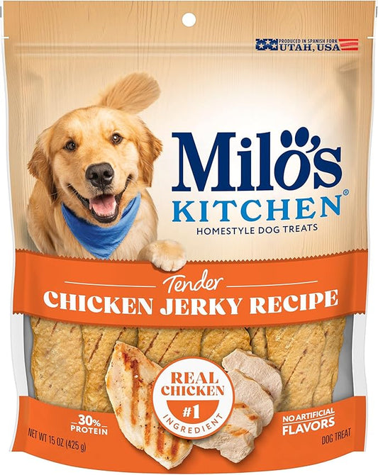 Milo's Kitchen Chicken Jerky Strips Dog Treats, 15 Ounce
