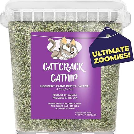 Cat Crack Catnip, Zoomie-Inducing Cat Nip Blend, North American Made & 100% Natural, Safe & Non-Addictive Catnip Treats Used to Supplement Cat Nip Toys, Spray, & Accessories (20 Cups)