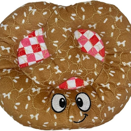 Bite Force Dog Toy - Pawsome Pretzel Squeaky Treat Dog Toy Kevlar-Reinforced for Aggressive Chewers- Brown.