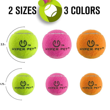 Hyper Pet Mini Tennis Balls for Dogs - 12 Pack (Dog Ball Toys for Exercise, Fetch K9 Mini Kannon K2) Interactive Toys & Tennis Balls - Great for Small Dogs