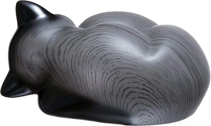 Pet Urns,Sleeping Resin Cremation Cat Urn, Cat Urns for Ashes, Small Animal Urn（Gray）…