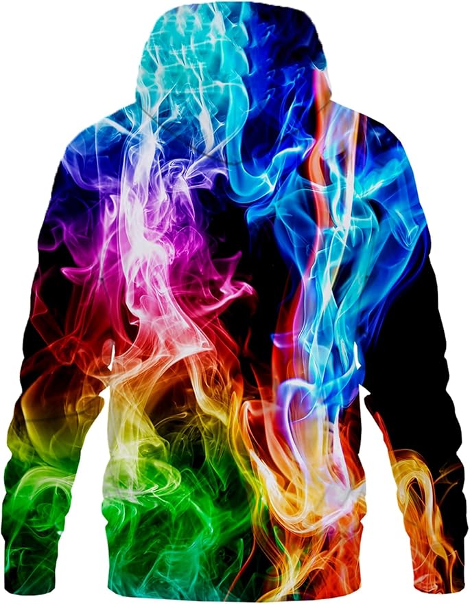 Yasswete Unisex Adults 3D Printed Fashion Hoodies for Men Women Pullover Novelty Sweatshirts with Big Pockets