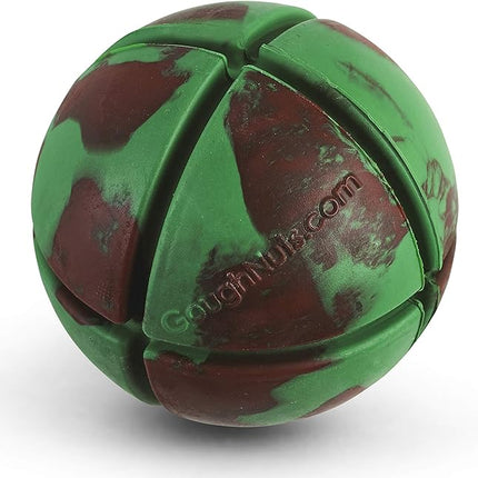 Goughnuts – Virtually Indestructible Ball - Guaranteed Dog Chew Toys for Aggressive Chewers Like Pit Bulls, German Shepherds, and Labs from 30-70 Pounds - Tough and Durable Natural Rubber - Green