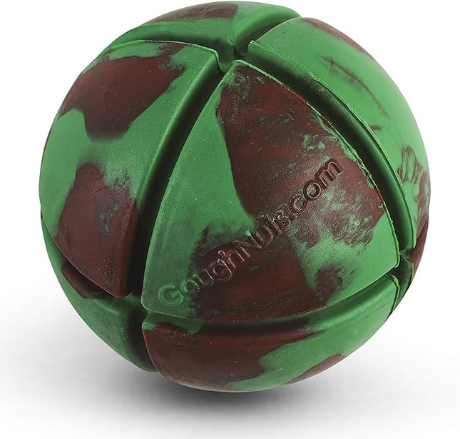 Goughnuts – Virtually Indestructible Ball - Guaranteed Dog Chew Toys for Aggressive Chewers Like Pit Bulls, German Shepherds, and Labs from 30-70 Pounds - Tough and Durable Natural Rubber - Green