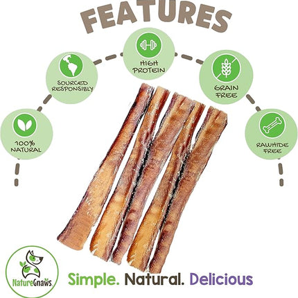 Nature Gnaws Extra Large Bully Sticks for Dogs 11-12" (3 Count) - Thick Long Lasting for Aggressive Chewers and Heavy Chewers - Natural Beef Dog Chew Bones