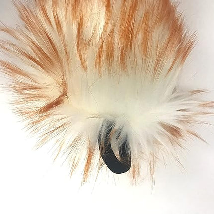 Handmade Faux Fur Tail for Kids and Adults, Luxury Animal Costume Accessory, Pet Play, Halloween (20", Candy Amber Orange)
