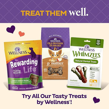 Old Mother Hubbard Wellness Bits of Love P-Nuttier Dog Biscuits, Natural, Seasonal, Valentine's Day Treats, Peanut Butter Flavor, (6 Ounce Bag)