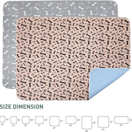 Eterish Reusable Washable Pee Pads for Dogs Small/Large/Extra Large 18'' x 24'' 2 Pack, Absorbent Pet Puppy Dog Training Pads Non-Slip, Waterproof Whelping Potty Pads for Dogs Leak-Proof
