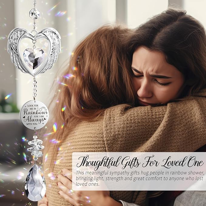 Sympathy Gifts for Loss of Loved One Mom Dad Daughter Son, Unique Memorial Gifts Crystal Suncatcher Bereavement Gift Idea - Grief Condolence Sorry for Your Loss Funeral, Miscarriage Gift for Mothers